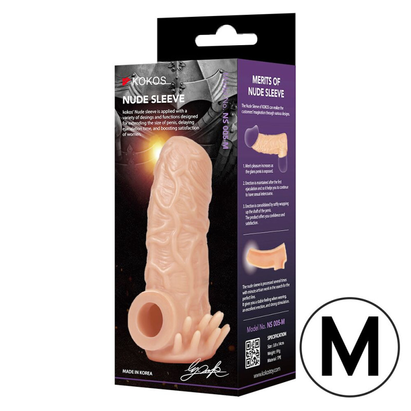 Насадка на член Kokos Nude Sleeve NS 005 M Насадка на член Kokos Nude Sleeve NS 005 M