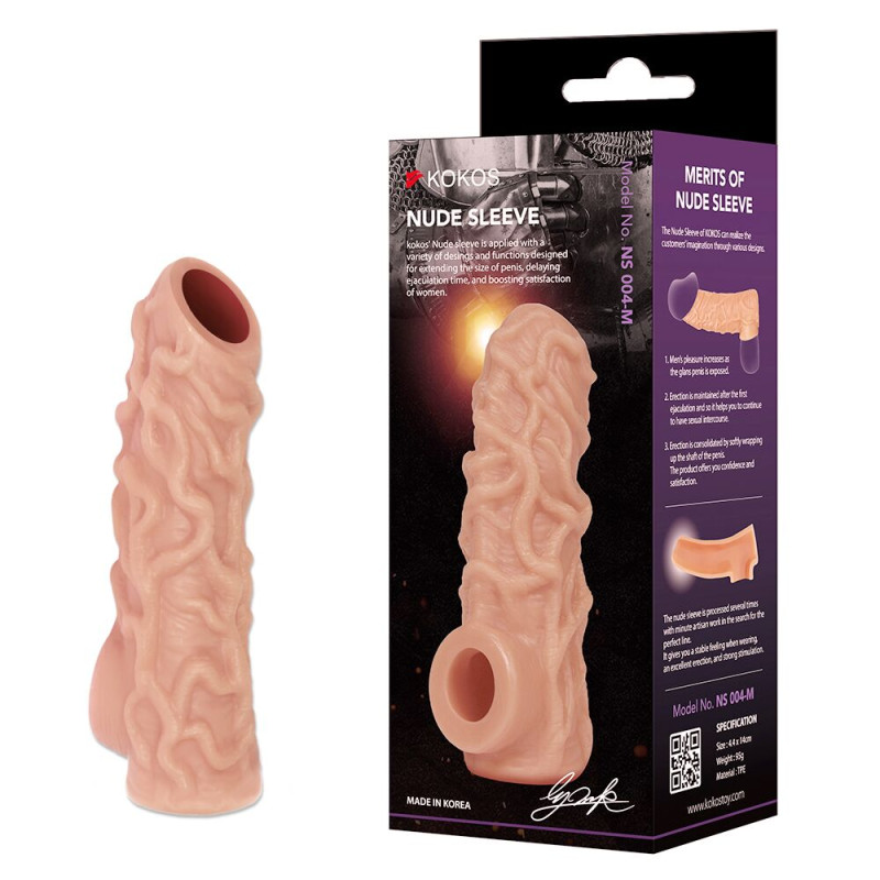 Насадка на член Kokos Nude Sleeve NS 004 M Насадка на член Kokos Nude Sleeve NS 004 M