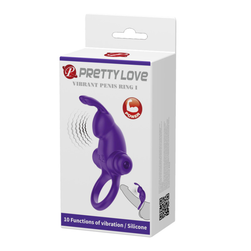 Ерекційне кільце Pretty Love Vibrant Penis Ring I Purple Ерекційне кільце Pretty Love Vibrant Penis Ring I Purple