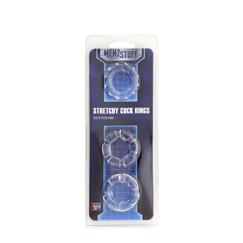 Кольцо Dreamtoys MenzStuff Stretchy cock rings Прозрачное Кольцо Dreamtoys MenzStuff Stretchy cock rings Прозрачное