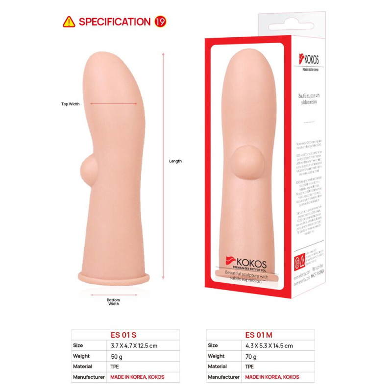 Насадка на член Kokos Extreme Sleeve ES.01 размер S Насадка на член Kokos Extreme Sleeve ES.01 размер S