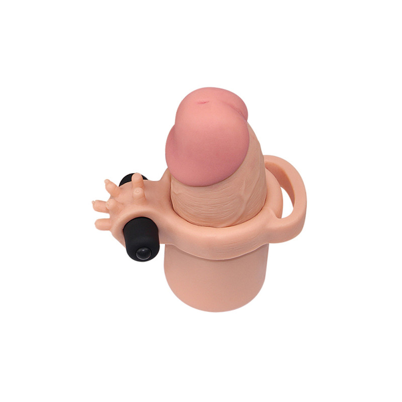 Подовжуюча насадка на пеніс LoveToy Pleasure Extender Sleeve Vibro Flesh LVTOY059 Подовжуюча насадка на пеніс LoveToy Pleasure Extender Sleeve Vibro Flesh LVTOY059