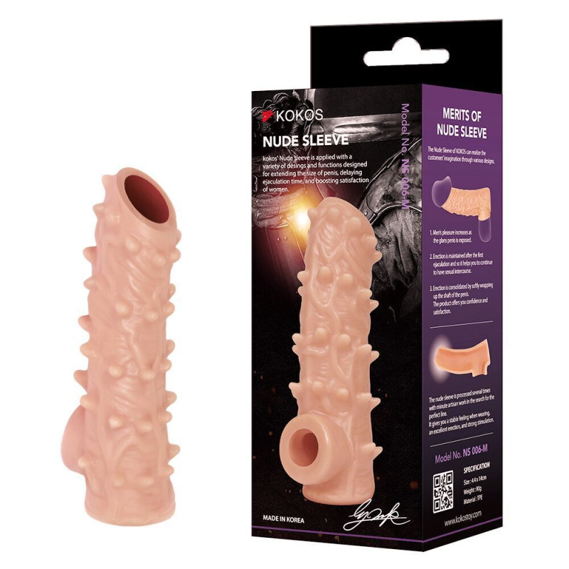 Насадка на член Kokos Nude Sleeve NS 006 L Насадка на член Kokos Nude Sleeve NS 006 L
