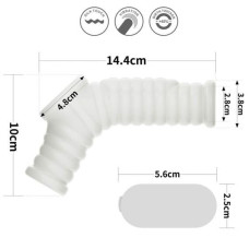 Насадка на член LoveToy Vibrating Wave Knights Ring With Scrotum Sleeve White