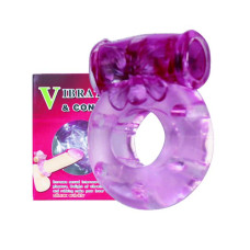 Эрекционное кольцо LyBaile Vibro ring Розовое