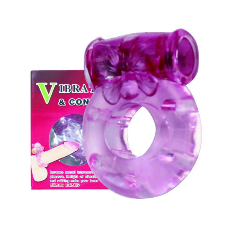 Ерекційне кільце LyBaile Vibro ring Рожеве Ерекційне кільце LyBaile Vibro ring Рожеве