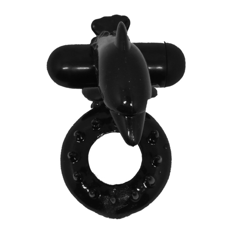 Эрекционное кольцо LyBaile Sweet Ring Black with Dolphin