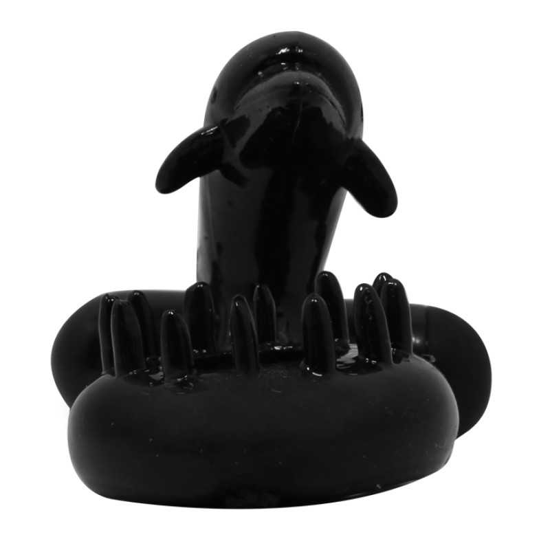 Эрекционное кольцо LyBaile Sweet Ring Black with Dolphin