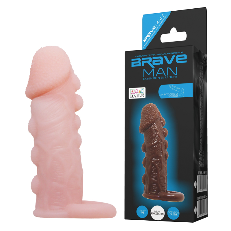 Насадка на член LyBaile Brave men Penis Sleeve Телесная BI0512 Насадка на член LyBaile Brave men Penis Sleeve Телесная BI0512
