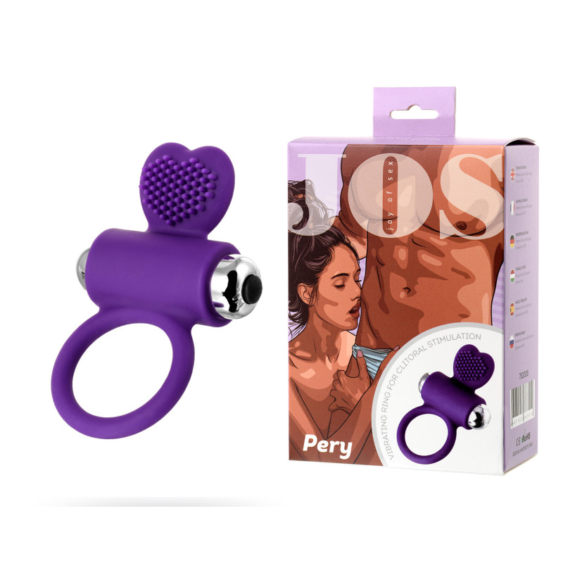 Виброкольцо с ресничками Toyfa JOS PERY 9 см Фиолетовое