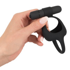 Эрекционное кольцо You2Toys Velvets Cock & Ball Ring vibrierender Penisund Hodenring Черное
