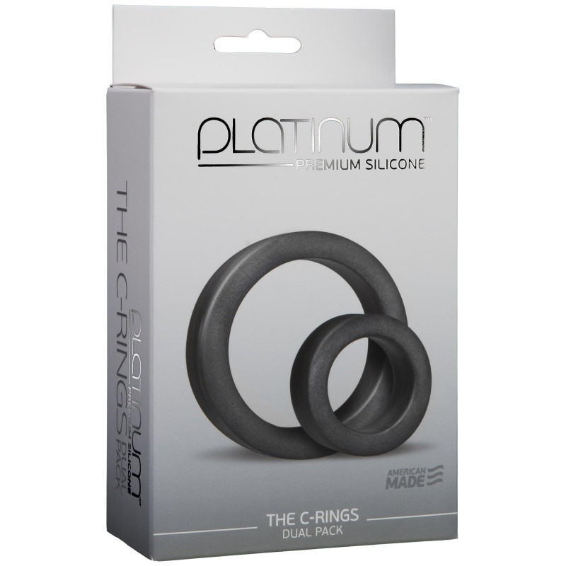 Набор эрекционных колец Doc Johnson Platinum Premium Silicone - The C-Rings - Charcoal Набор эрекционных колец Doc Johnson Platinum Premium Silicone - The C-Rings - Charcoal