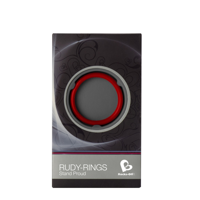 Эрекционное кольцо Rocks Off Rudy-Rings Красное