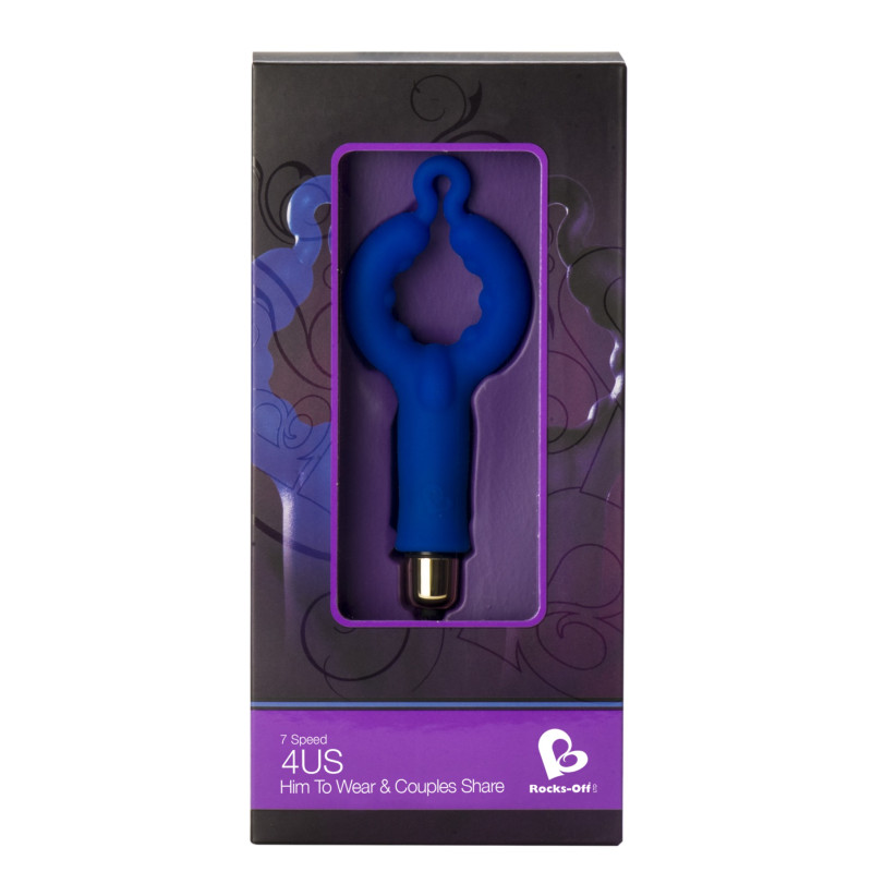 Ерекційне кільце Rocks Off 4US Cock Ring 7 Синє Ерекційне кільце Rocks Off 4US Cock Ring 7 Синє