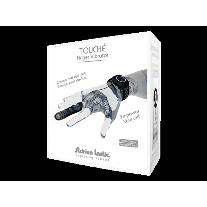 Вібратор на палець Adrien Lastic Touche L для глибокої стимуляції з пультом керування на руці Вібратор на палець Adrien Lastic Touche L для глибокої стимуляції з пультом керування на руці
