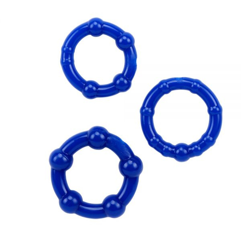 Набор колец Chisa Beaded Cock Rings Голубые Набор колец Chisa Beaded Cock Rings Голубые