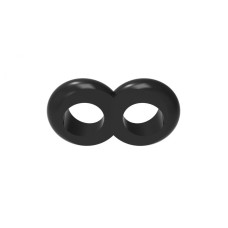 Кольцо эрекционное Chisa Duo Cock 8 Ball Ring Черное