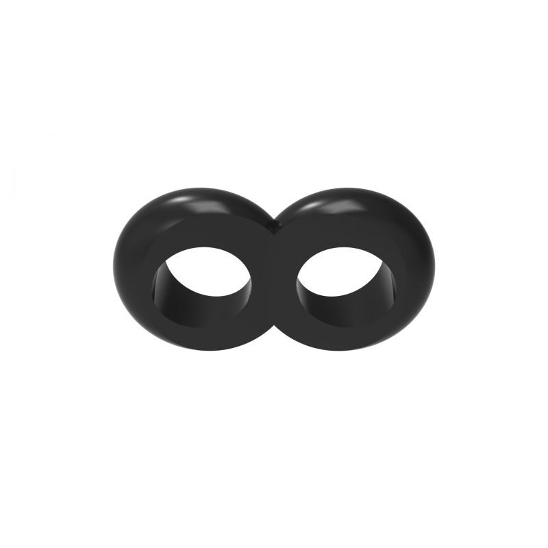 Кольцо эрекционное Chisa Duo Cock 8 Ball Ring Черное