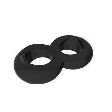 Кольцо эрекционное Chisa Duo Cock 8 Ball Ring Черное