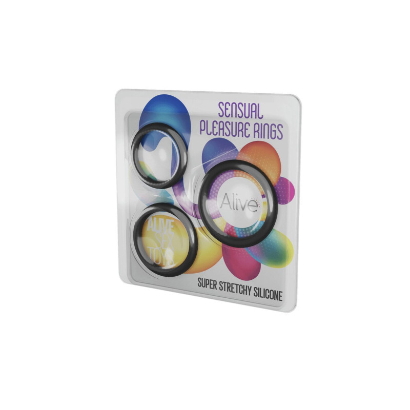 Набір ерекційних кілець Alive Sensual Pleasure Rings Набір ерекційних кілець Alive Sensual Pleasure Rings