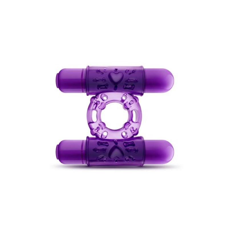 Ерекційне віброкільце Blush Play With Me Double Play Фіолетове Ерекційне віброкільце Blush Play With Me Double Play Фіолетове