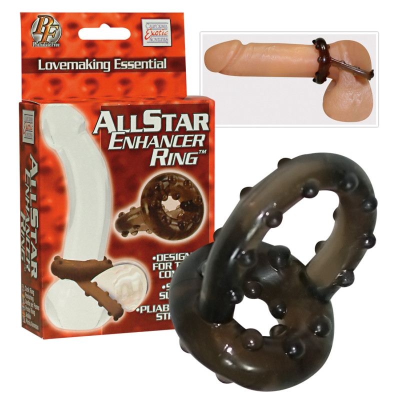 Ерекційне кільце California Exotic Novelties All Star Enhancer Ring Чорне Ерекційне кільце California Exotic Novelties All Star Enhancer Ring Чорне