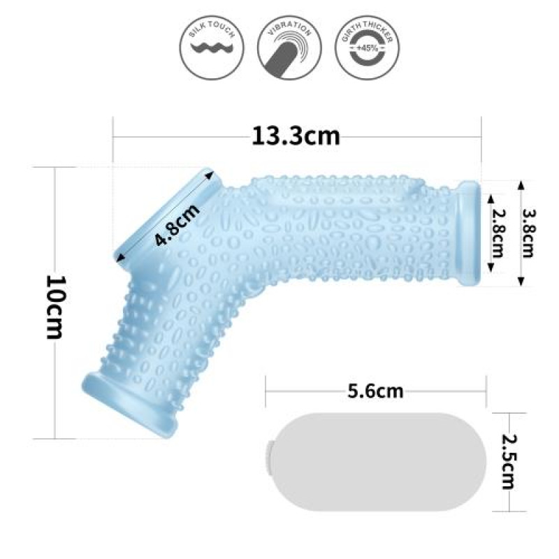 Насадка на член LoveToy Vibrating Drip Knights Ring With Scrotum Sleeve Blue Насадка на член LoveToy Vibrating Drip Knights Ring With Scrotum Sleeve Blue