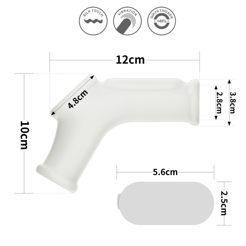 Насадка на член LoveToy Vibrating Silk Knights Ring With Scrotum Sleeve White Насадка на член LoveToy Vibrating Silk Knights Ring With Scrotum Sleeve White