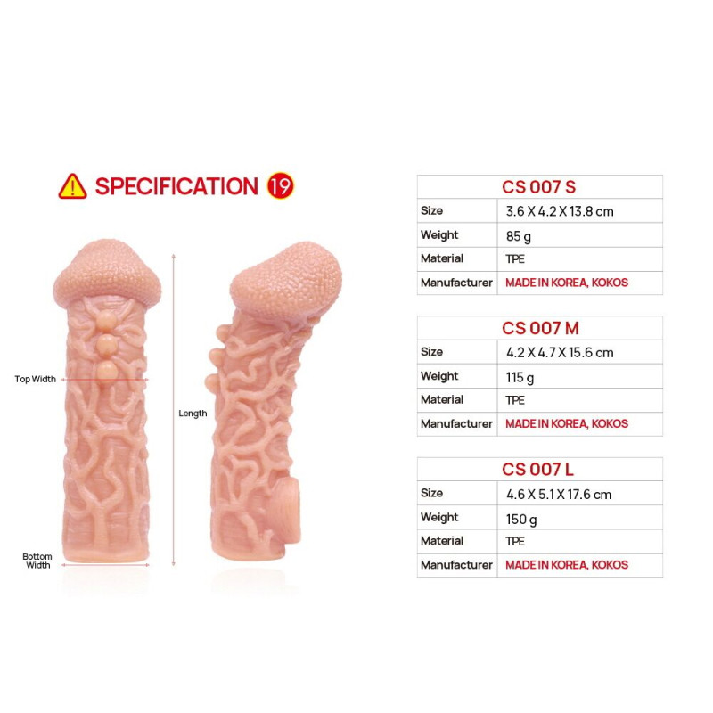 Насадка на член Kokos Cock Sleeve CS 007 L Насадка на член Kokos Cock Sleeve CS 007 L