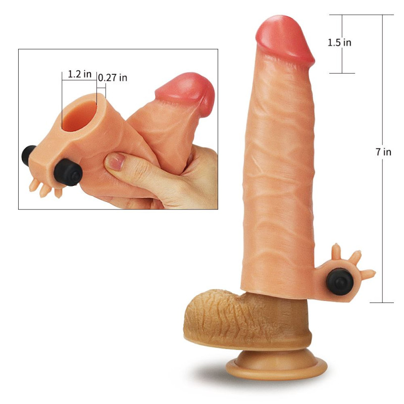 Насадка на член LoveToy Nature Extender Add 1.5 Тілесна LV414100 Насадка на член LoveToy Nature Extender Add 1.5 Тілесна LV414100