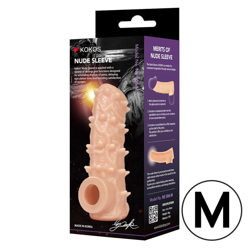 Насадка на член Kokos Nude Sleeve NS 006 M Насадка на член Kokos Nude Sleeve NS 006 M
