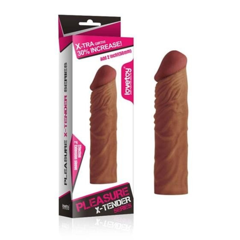 Насадка на член LoveToy Pleasure X-Tender Penis Sleeve Add 2 Brown 156 Насадка на член LoveToy Pleasure X-Tender Penis Sleeve Add 2 Brown 156