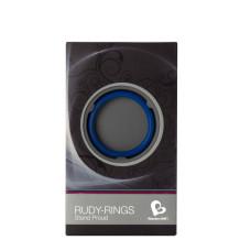 Эрекционное кольцо Rocks Off Rudy-Rings Голубое