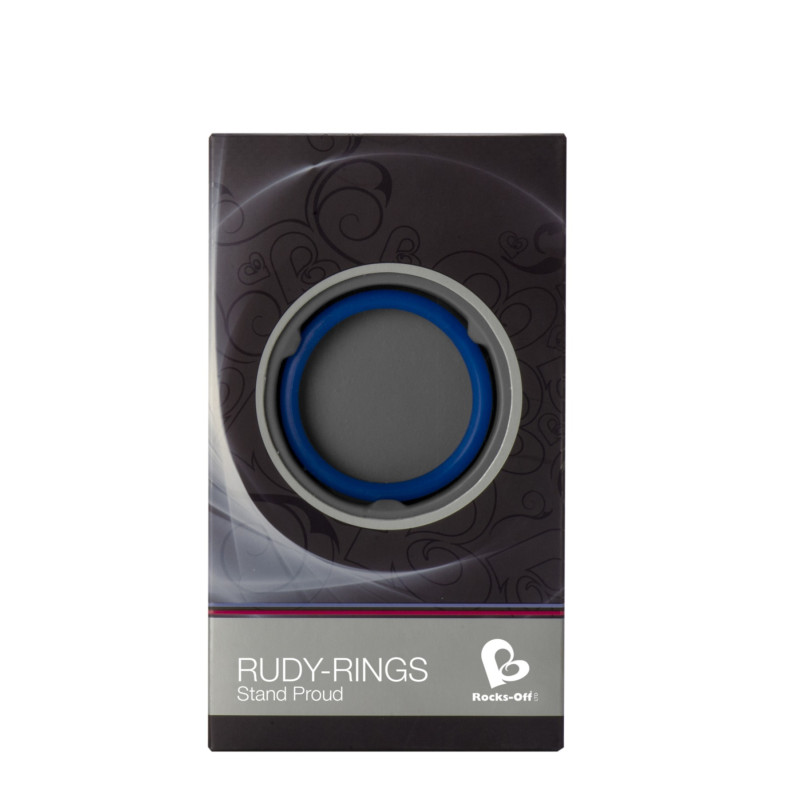 Эрекционное кольцо Rocks Off Rudy-Rings Голубое Эрекционное кольцо Rocks Off Rudy-Rings Голубое