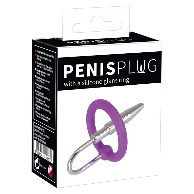 Эрекционное кольцо You2Toys Penis Plug+Silicone Glans Ring Dilator Фиолетовое Эрекционное кольцо You2Toys Penis Plug+Silicone Glans Ring Dilator Фиолетовое
