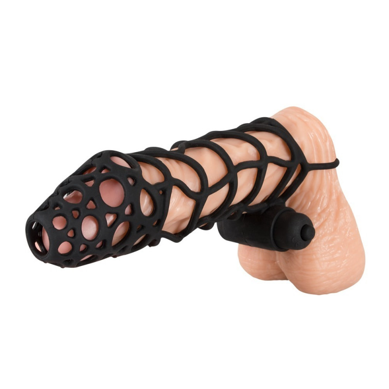 Насадка на член Black Velvets Silicone Sleeve M Черная