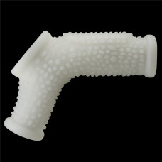 Насадка на член LoveToy Vibrating Drip Knights Ring With Scrotum Sleeve White