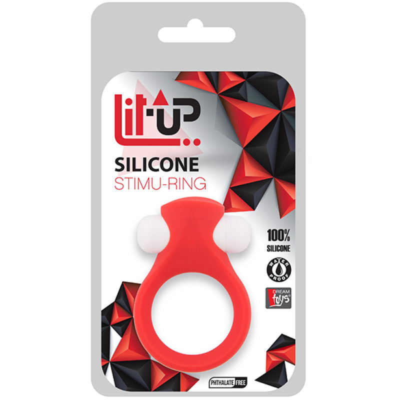 Эрекционное кольцо Dreamtoys LIT-UP SILICONE STIMU RING 2 Красное