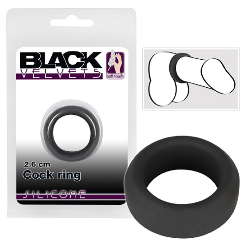 Эрекционное кольцо Black Velvets Cock Ring, 2,6 см Эрекционное кольцо Black Velvets Cock Ring, 2,6 см