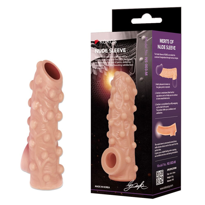 Насадка на член Kokos Nude Sleeve NS 003 M Насадка на член Kokos Nude Sleeve NS 003 M