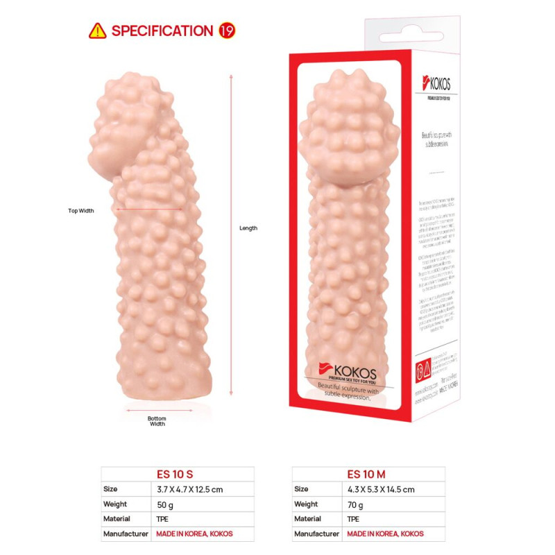 Насадка на член Kokos Extreme Sleeve ES.10 размер M Насадка на член Kokos Extreme Sleeve ES.10 размер M