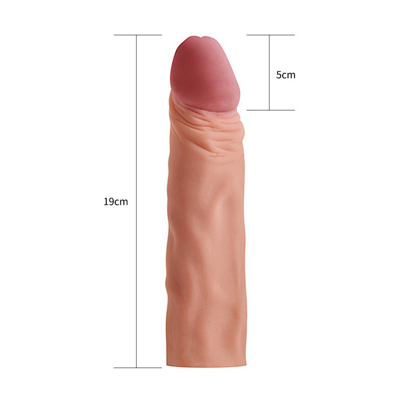 Насадка на член LoveToy Pleasure X-Tender Add 2 Телесная LV1053