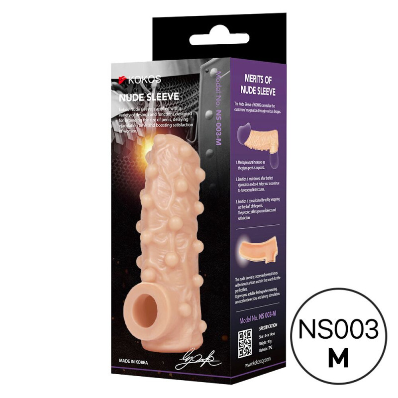Насадка на член Kokos Nude Sleeve NS 003 M Насадка на член Kokos Nude Sleeve NS 003 M