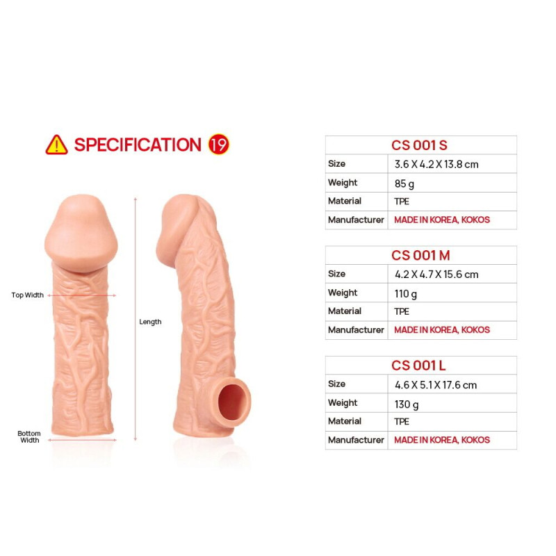 Насадка на член Kokos Cock Sleeve CS 001 M Насадка на член Kokos Cock Sleeve CS 001 M
