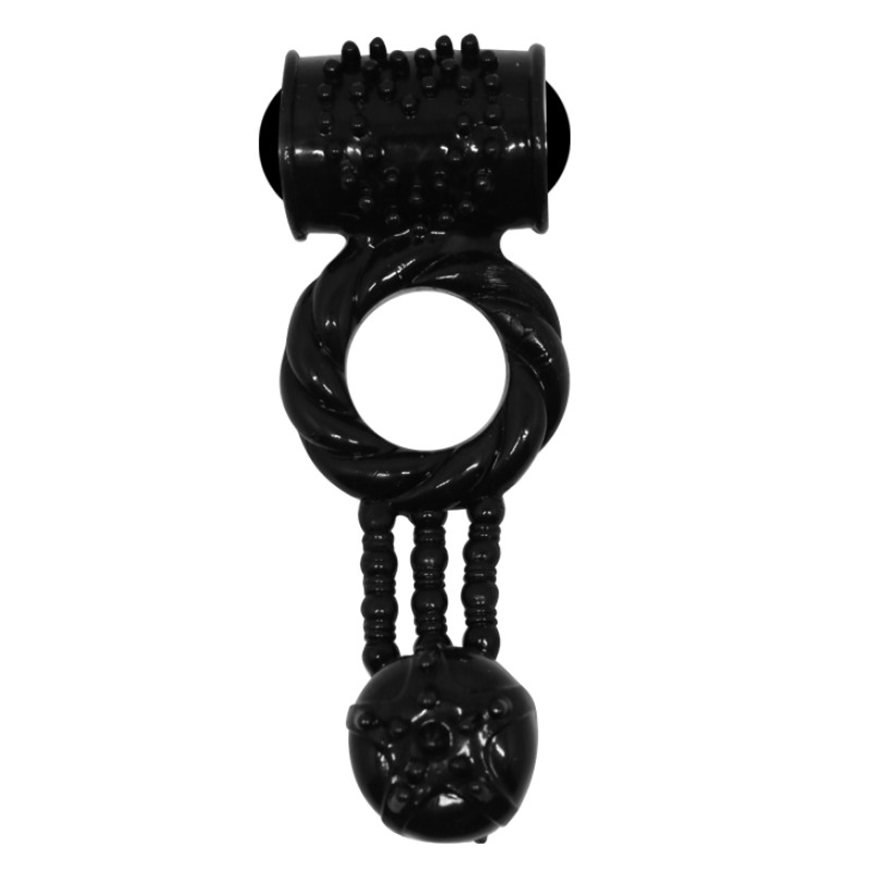 Ерекційне кільце LyBaile Sweet Ring Vibrating Чорне BI0505