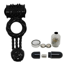 Ерекційне кільце LyBaile Sweet Ring Vibrating Чорне BI0505