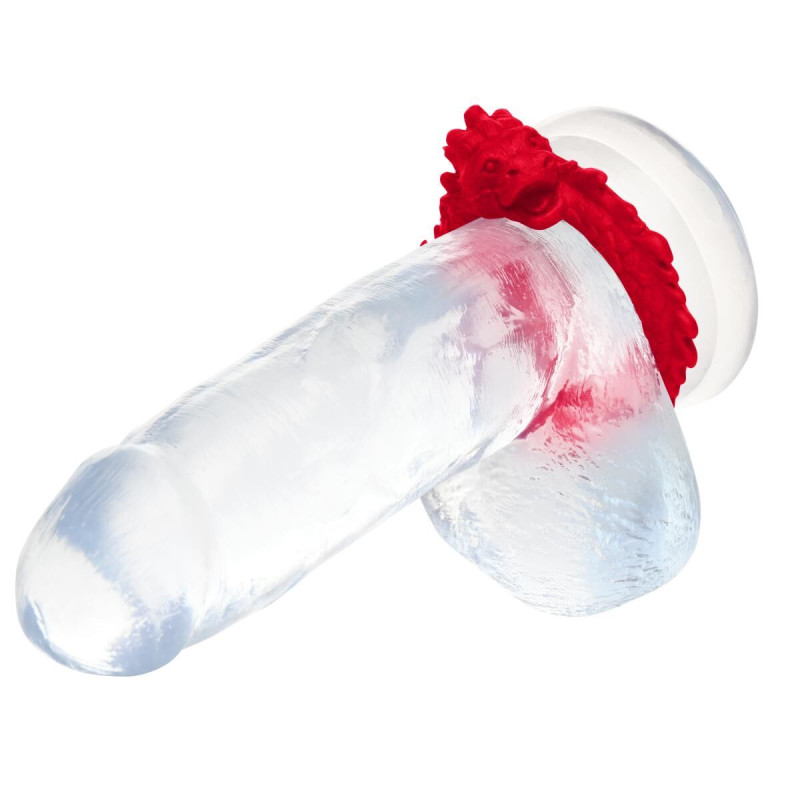 Эрекционное кольцо Creature Cocks Rise of the Dragon Silicone Penis Ring - Red