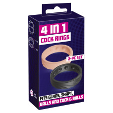 Набор эрекционных колец You2Toys 4 in 1 Cock Rings, 2 шт.