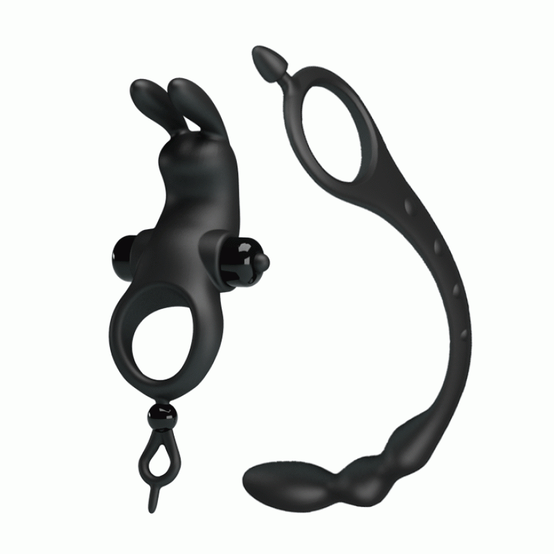 Насадка на член Pretty Love Vibration Penis Sleeve V Черная Насадка на член Pretty Love Vibration Penis Sleeve V Черная