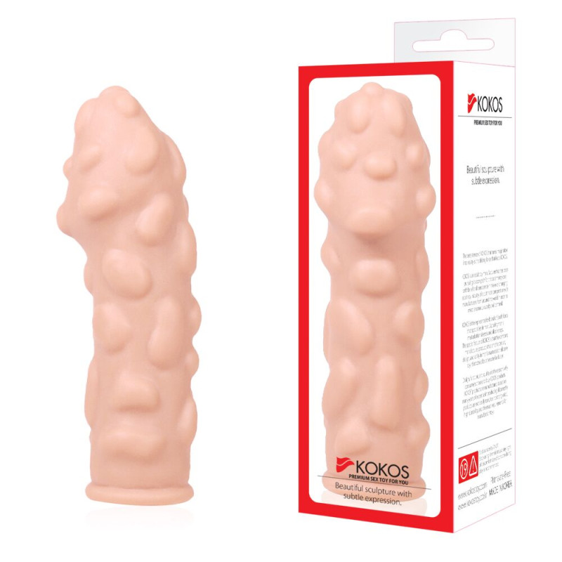 Насадка на член Kokos Extreme Sleeve ES.11 размер M, утолщающая, стимулирующий рельеф Насадка на член Kokos Extreme Sleeve ES.11 размер M, утолщающая, стимулирующий рельеф